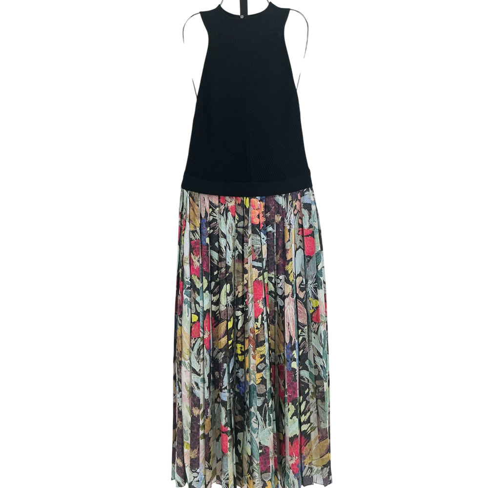 Ted Baker Corino Pleated Floral Midi Dress Size 3 Multicolor - Picture 2 of 4